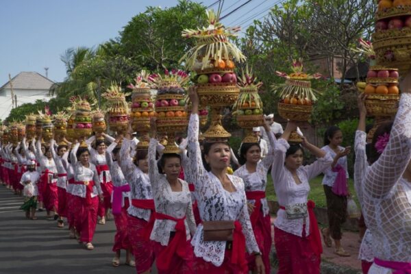 Leuchtend bunte tropische Fische schwimmen in einem Korallenriff in kristallklarem Meerwasser.